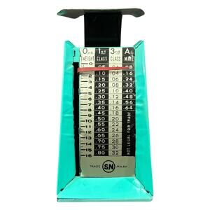 Vintage 1960s Atomic Teal SN Trademark Postal Scale Weighs up to 16 Ounces